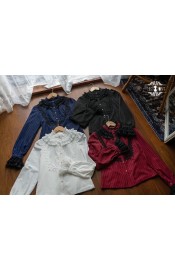 Miss Point Point Mansion 1.0 Long Sleeve Blouse(Reservation/4 Colours/Full Payment Without Shipping)